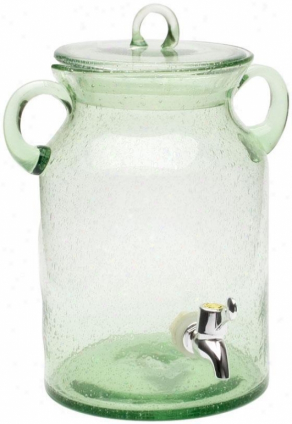 "vintage Beverage Jar - 10.25""hx7""d,G reen"