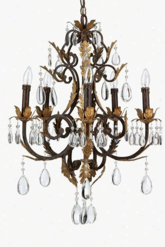 "viola Chandelier - 30.5""hx21""w, Bronze"