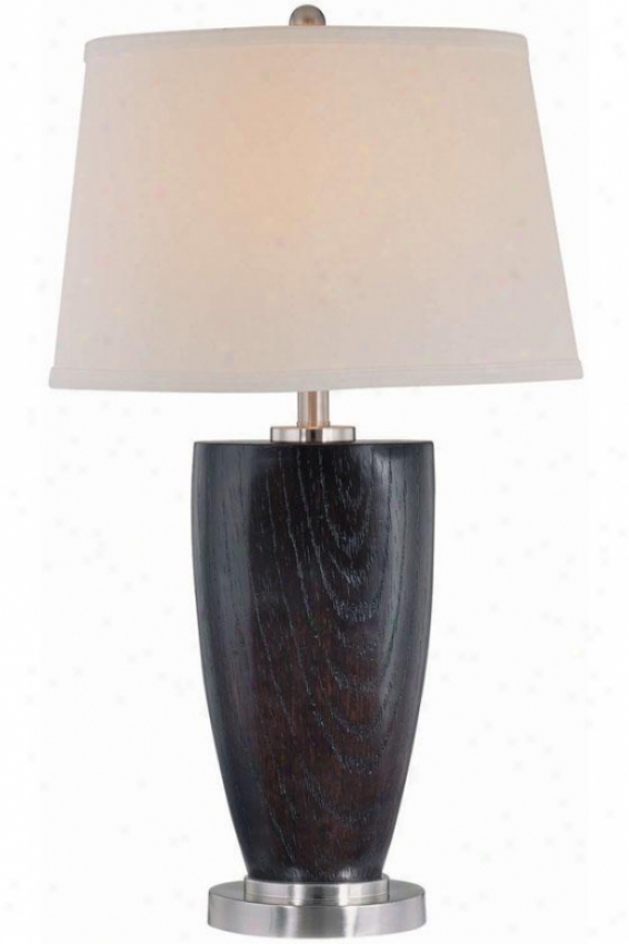 "virke Table Lamp - 17""x29.75"", Brown Wood"