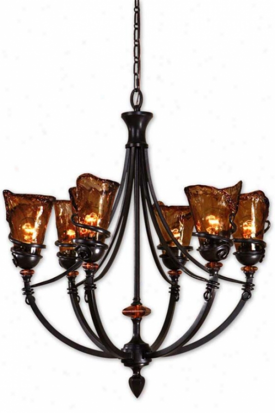 Vitalia 6-light Chandelier - 6 Light, Copper Bronze