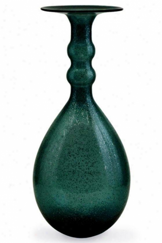 "vogue Alpine Gold-dust Glass Vessel - 10""d, Teal"