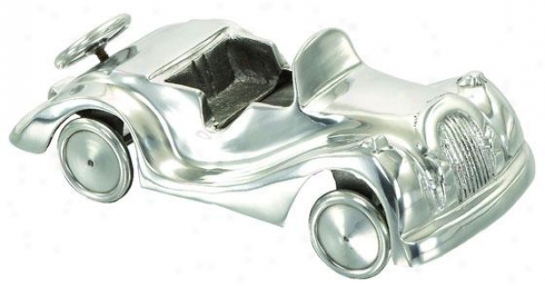 "vroom Vintage Car - 4""hx11""w, Silver"