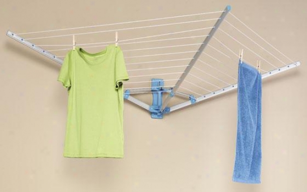 "wall Mount Drying Rack - 19""hx76""wx40""d, Silver"