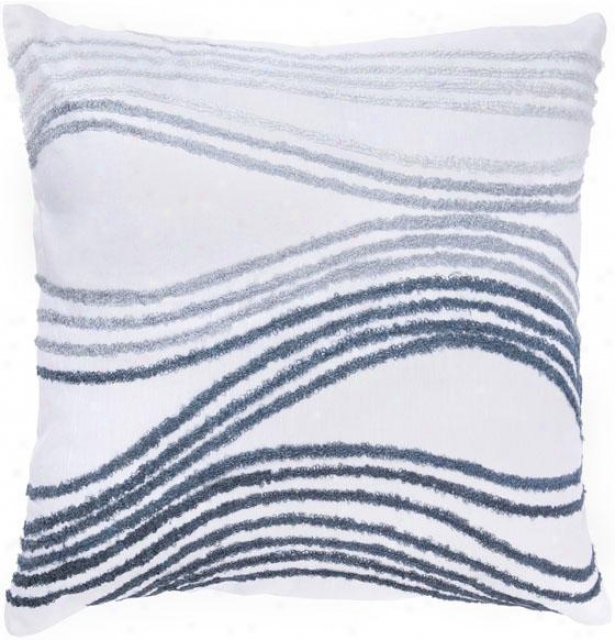 "waves Decorative Pillow - 18""x18"", Black & White"