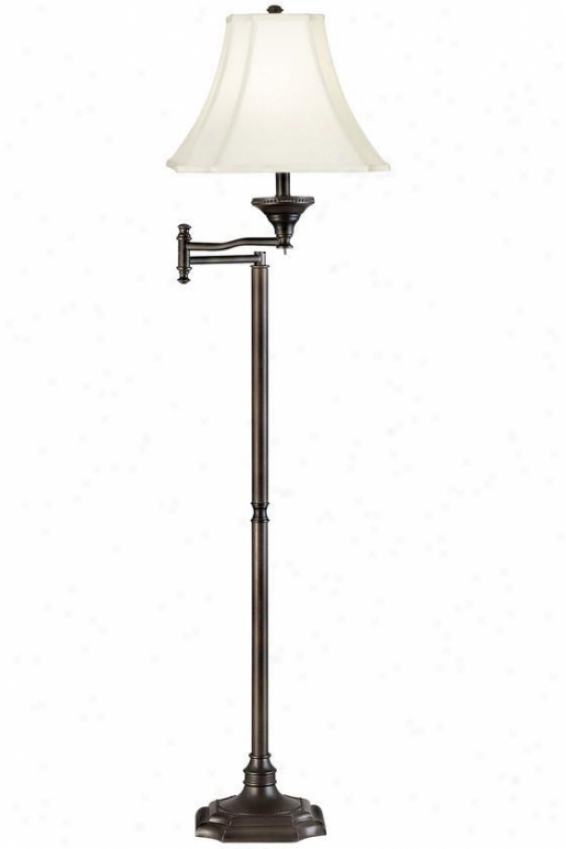 "wentworth Swing Arm Floor Lamp - 58""h, Brown"