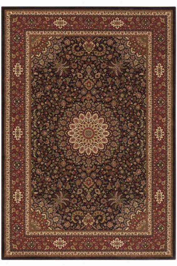 "whitehall Rug - 10'x12'7"", Esprso/burgundy"