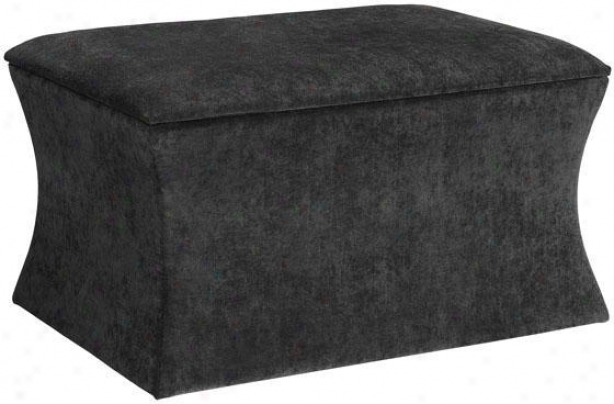 "whitney Storage Ottoman - 17.75""hx32""w, Sld Vlvt Chrc"