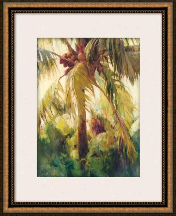 "wild Coconut Ii Framed Wall Skill - 36""hx29""w, Mattsd Gold""