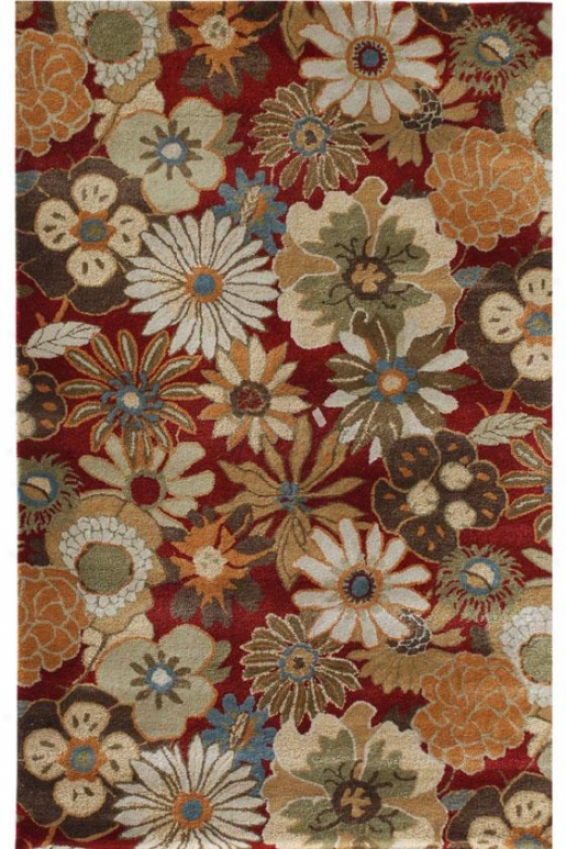 Wildbeook Area Rug - 8'x11', Red