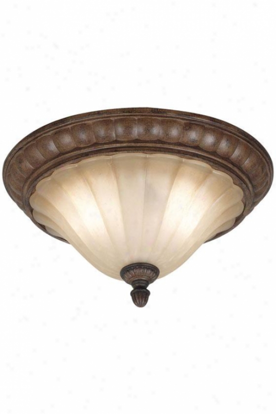 Wilkshire Flush Mount - 2-light, Copper Bronze