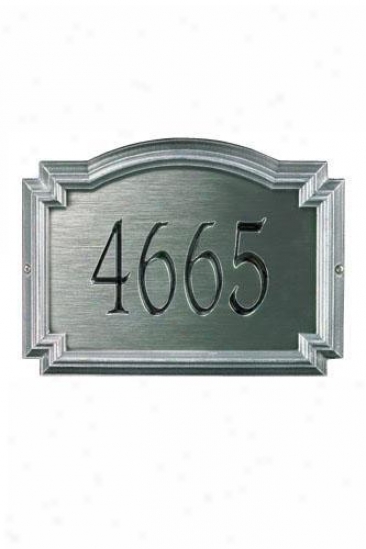 Williamsburg One-line Estaye Metal Wall Address Plaque - Estate/one Line, Slate Grey