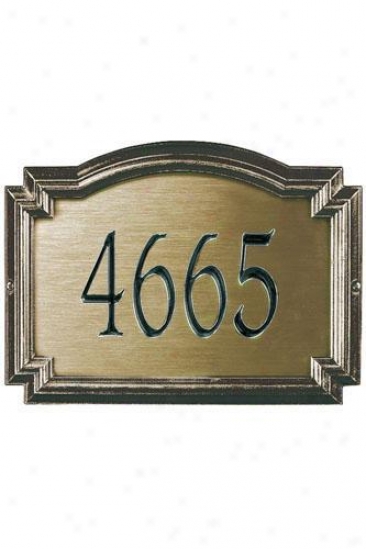 Williamsburg One-line Standard Metal Wall Address Plaque - Standard/1 Line, Large boiler