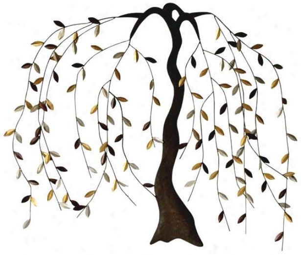 "willow Metal Wall Art - 43""hx35""w, Bronze"