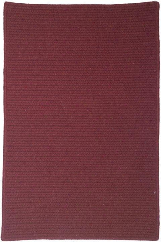 Wilshire Rectangular Braid Texture Area Rug - 5' Square Serge, Maroon