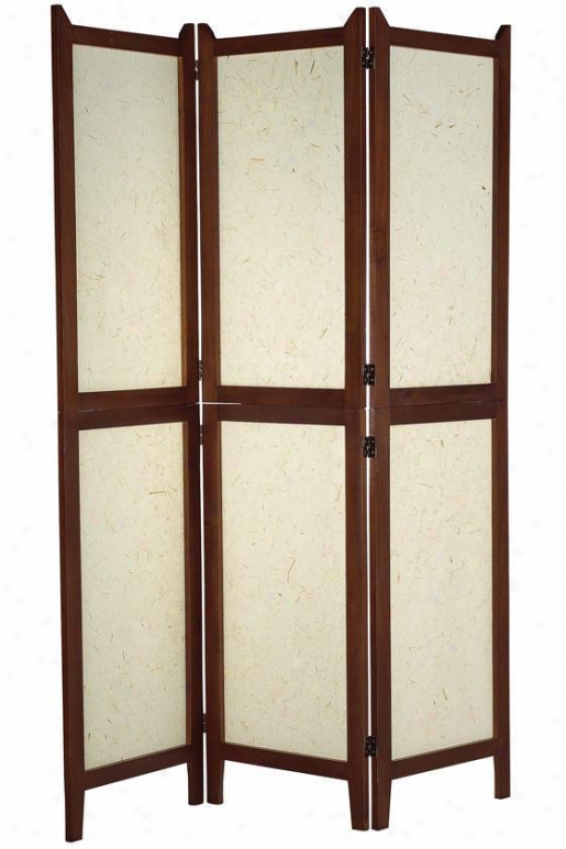 "wilton Room Divider - 53.5""wx70""h, Walnut/beige"