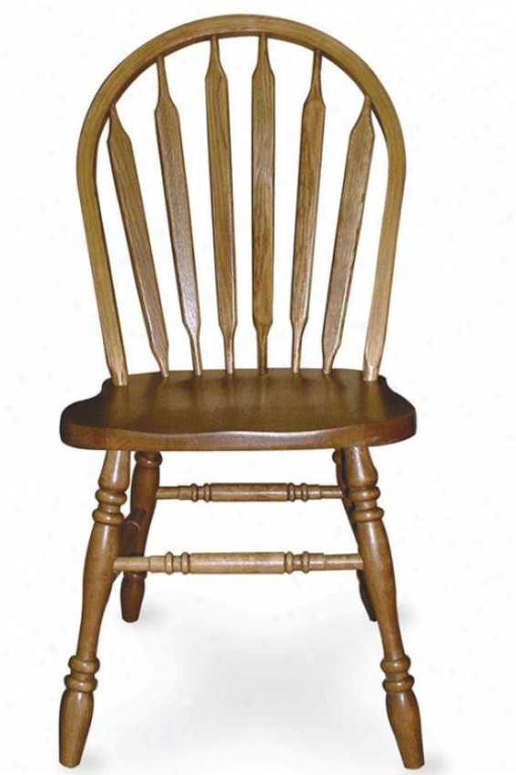 "windsor Arrow-back Sdde Chair - 18""h, Brown"