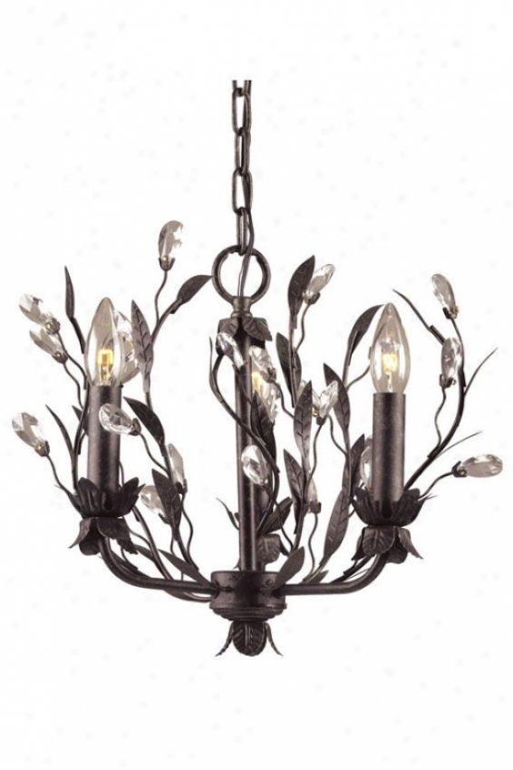 "winter Garden 13""h Chandelier - 3-light, Deep Rust"