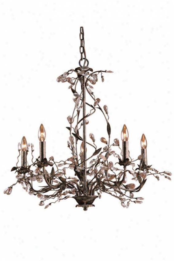 "wjnter Gatden 28""h Chandelier - 5-light/b, Deep Rust"