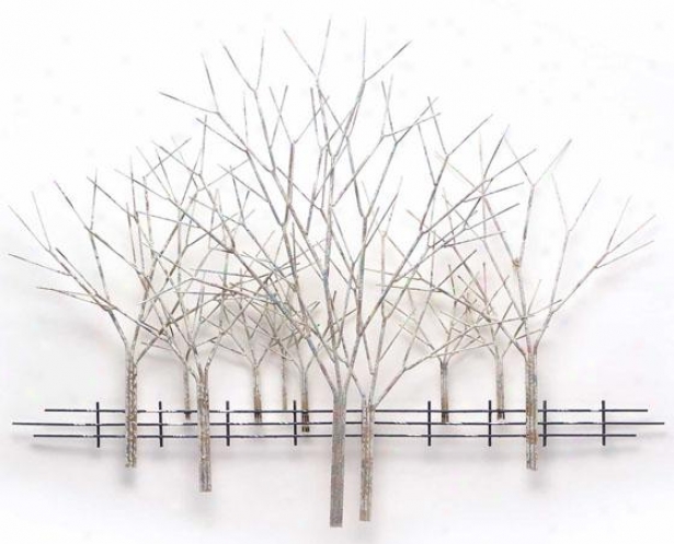 Winter Orchard Wall Sculpture - 54hx41wx4d, Gray