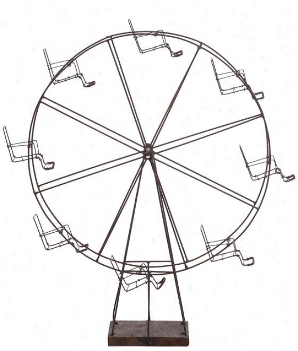 "wire Ferris Wheel - 22""hx18""wx6""d, Pumpkin"