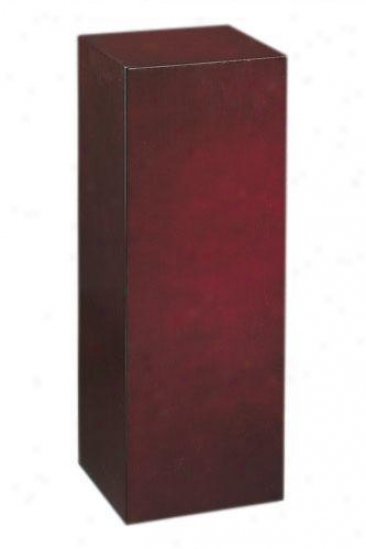 "wood Square Pedestall - 30""h, Brick Red"