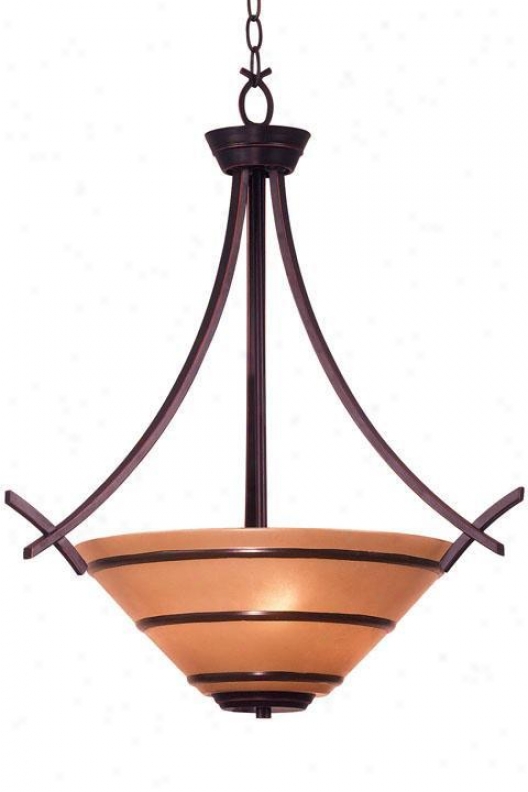 Wright Three-light Pendant - Amber Scavo, Brown