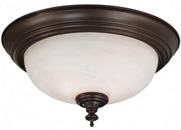 "wynwood 2-light Flush Mount - 7""h, Brown"