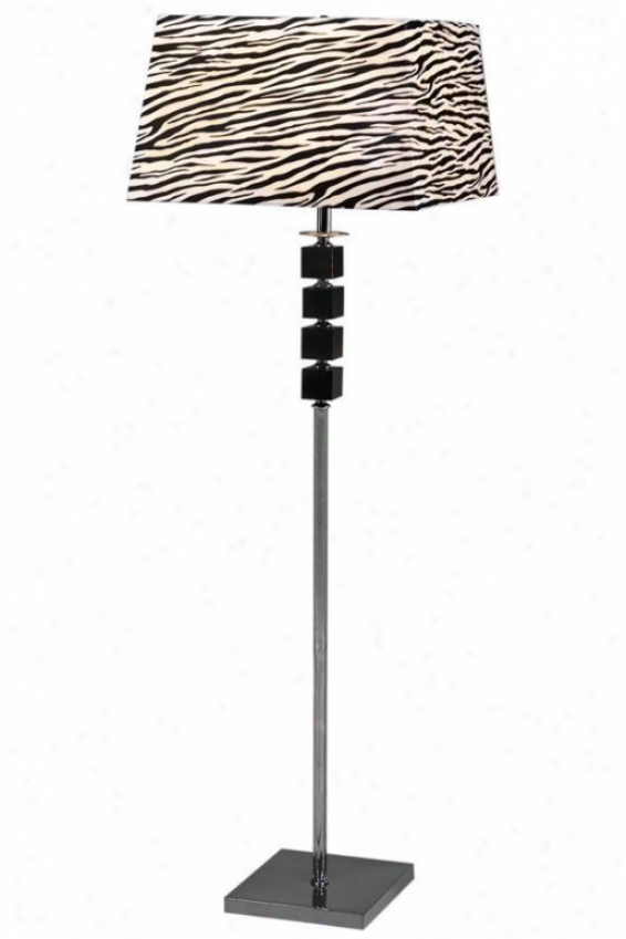 "zebra Floor Lamp - 60""hx17.5""w, Black"