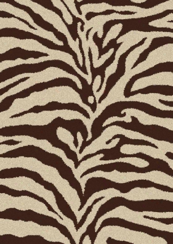 Zebra Shag Area Rug - 5'x7', Ivory