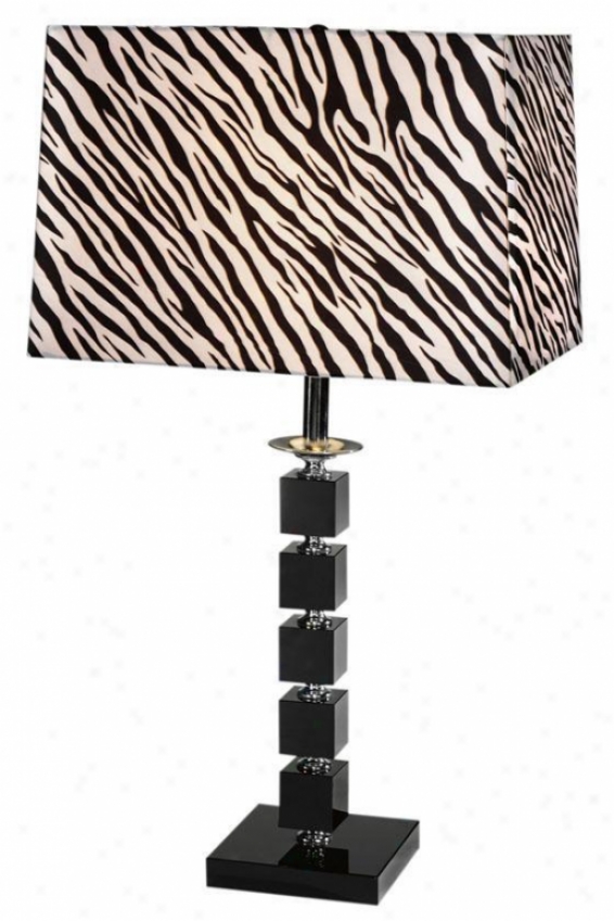 "zebra Slab Lamp - 28""hx15""w, Black"