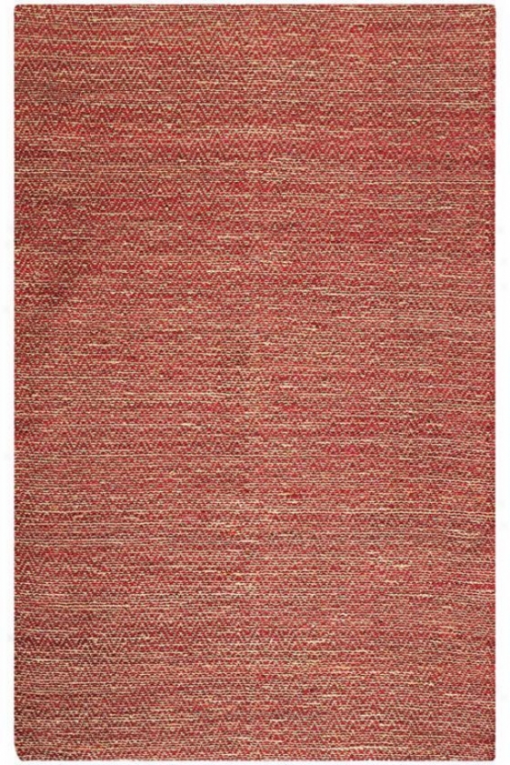 "zig Zag Chenille Hemp Rug - 5'6""x8'6"", Red"