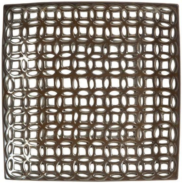 "zion Cutwork Charger - 12.5""sq, Bronze"