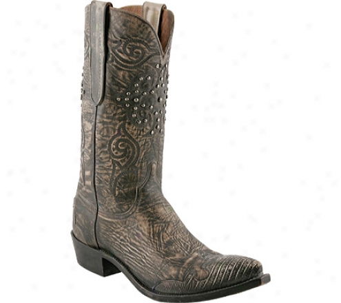 1883 By Lucchese N1639-s53 (men's) - Stonewash Dark Goat/lizard Wingtip