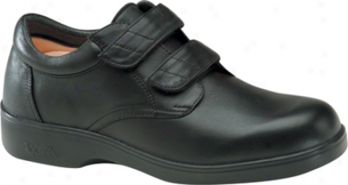 Aetrex Ambulator Conform Double Strap (men's) - Black Smooth Leather