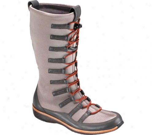 Aetrex Berries Bumgie Boots (women's) - Mochaberry Stretch Fabric/leather