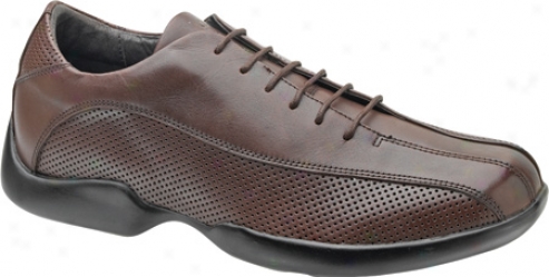 Aetrex Gamercy Perforated Oxford (men's) - Brown Leather