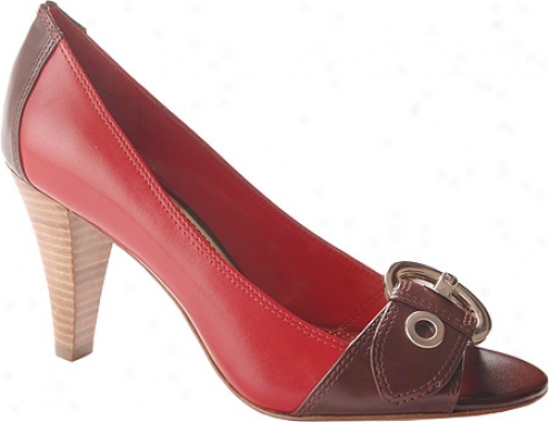 Ak Anne Klein Maia (women's) - Medium Red/brown Leather