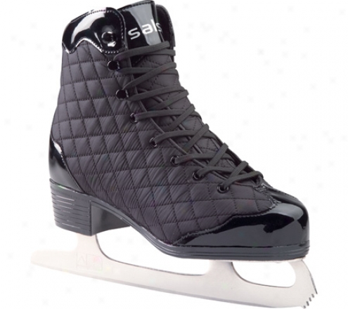 American 528 Salsa Quilted Patent Leather Figure Skate (women's) - Black