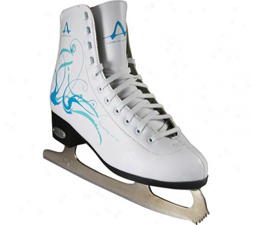 American 533 Lightblue Fibure Skate (women's) - White