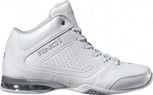 And1 Release Mid (men's) - White/white/silver