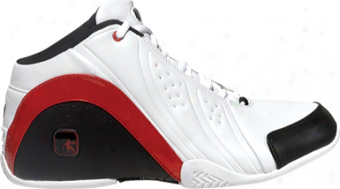 And1 Rocket 2.0 Mid (boys') - White/black/garskty Red