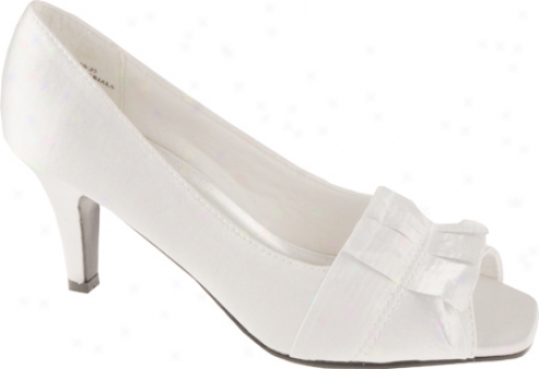 Annie Flatter (women's) - White Satin