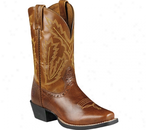 Ariat Adriano Moraes Bull Rider (children's) - Coyote Brown/plank Brown Full Grain Leather