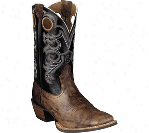 Ariat Crossfire (men's) - Weathered Brown/shadow Black Full Seed Leather