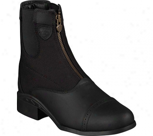 Arjat Heritage Amusement Zip Paddock (women's) - Black Waterproof Fill Grain Leather