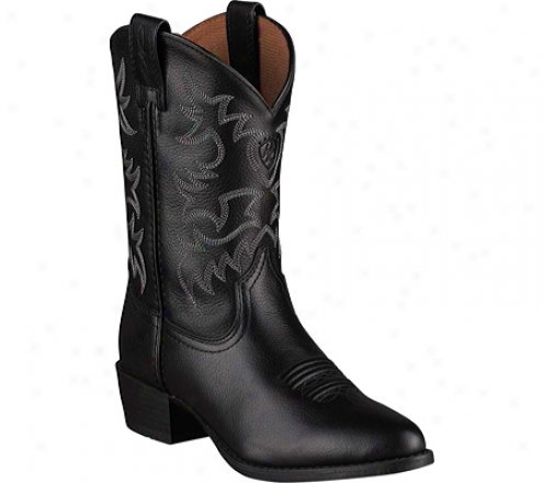 Ariat Heritage Western (children's) - Black Full Graln Leather