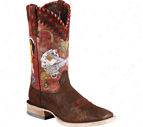 Ariat Lefty's Luck (men's) - Bunkhouse Brown/lucky Cards Full Grain Leather