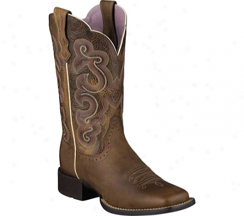 Ariat Quickdraw (women's) - Badlands Brown/wicker Full Grain Leather