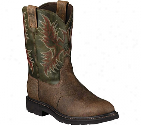 Ariat Sierra Saddle (men's) - Earth/cactus Green Full Grain Leather