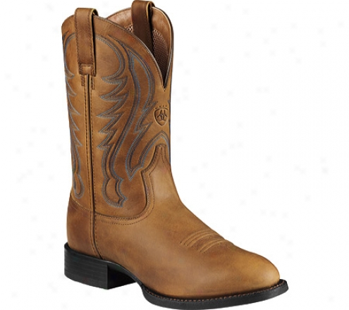 Ariat Sport Round Toe (men's) - Arena Brown Full Dye Leathet